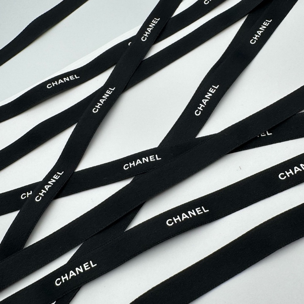 CHANEL Black and White Ribbon